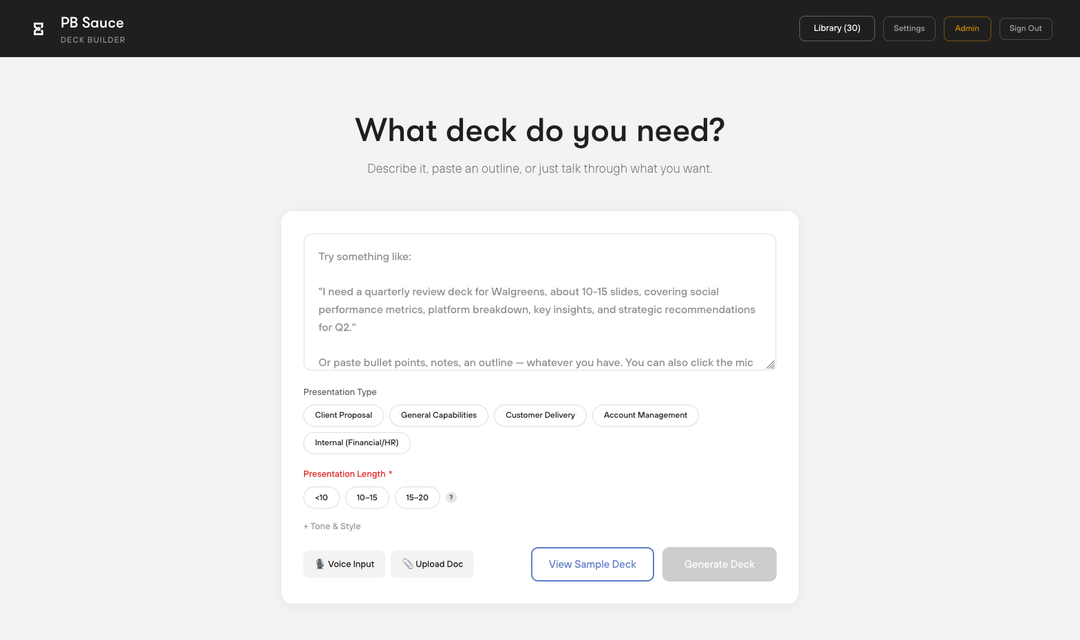 make a deck builder, thank me later